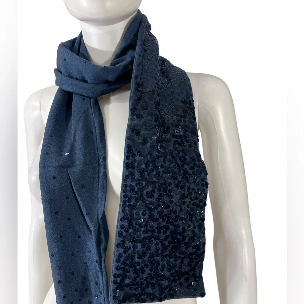 Lucky Brand Blue Sequins Scarf